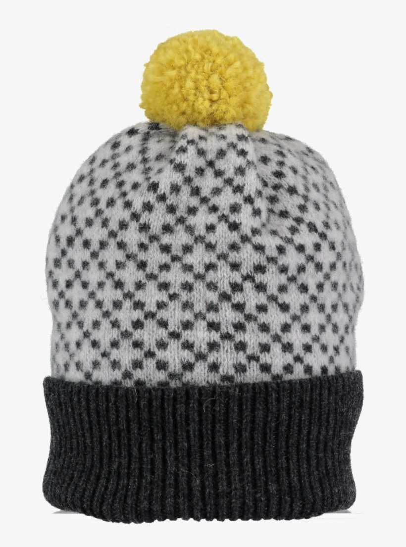 Grey Cross Lambswool Bobble Hat - Mens Bobble Hats Uk, transparent png download