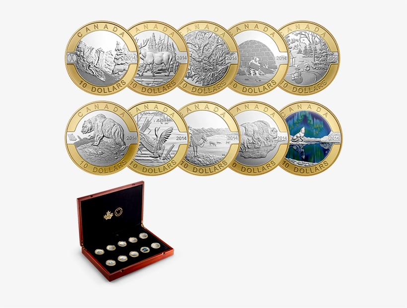 Fine Silver Gold-plated 10 Coin Set O Canada Mintage - O Canada 2013 Gold Plated, transparent png download