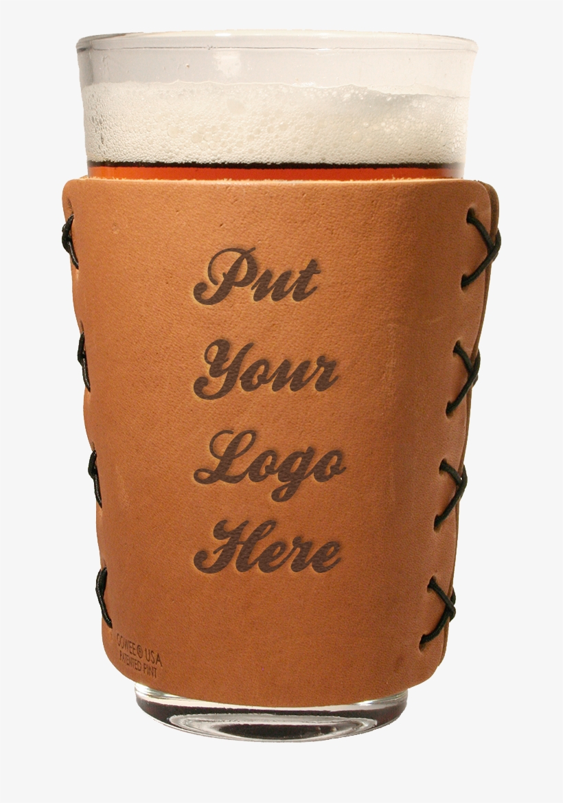 Customize Leather Pint Sleeve - Coffee Cup Leather Sleeves, transparent png download
