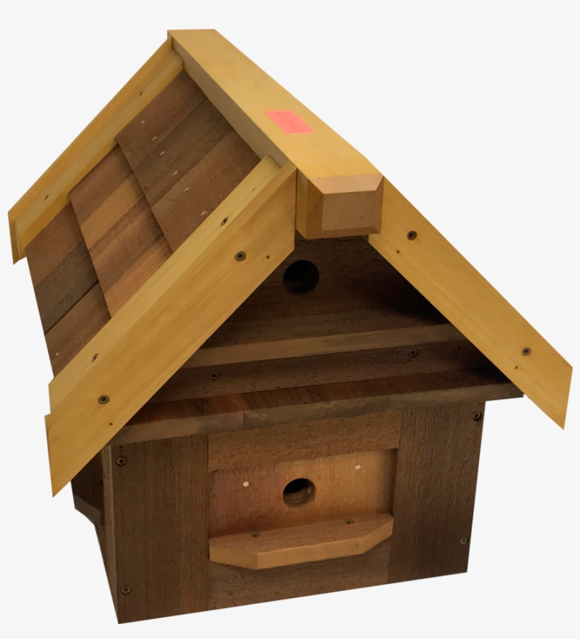 Red And Yellow Cedar Birdhouse - Plank, transparent png download