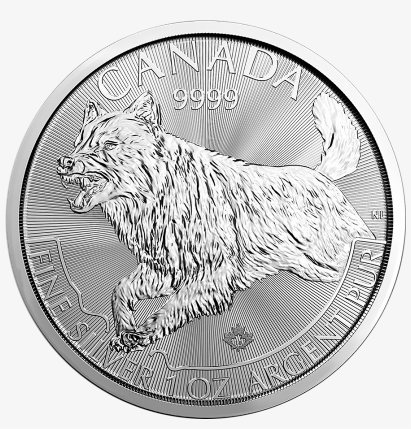 2018 Canadian Wolf 1oz Silver Coin - Predator Series Wolf Silver Coin, transparent png download