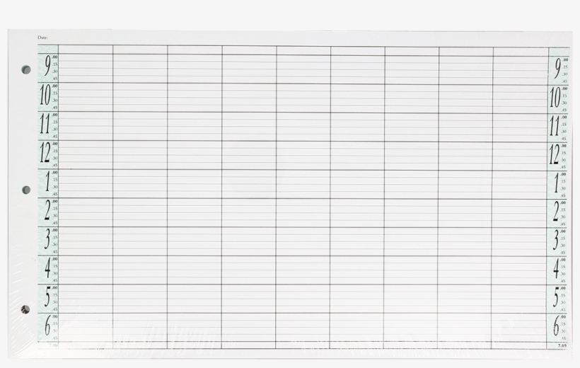 Agenda Salon Concepts Loose Leaf Refill 9 Coloumn 100 - Paper, transparent png download