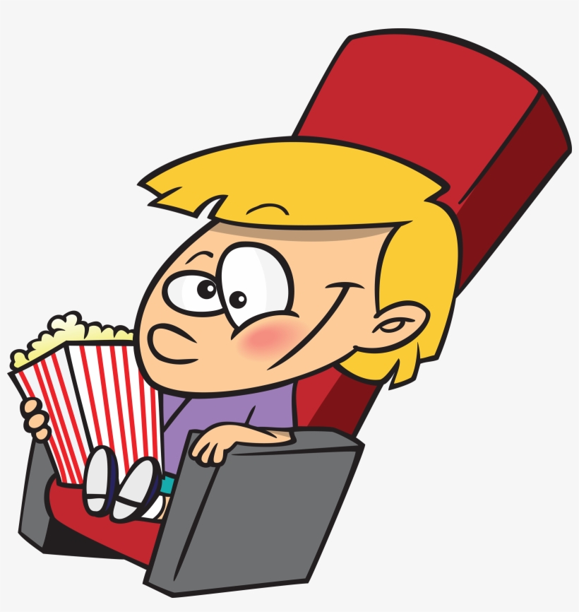 Movie Kid Fan Mascot - Cartoon Popcorn And Movie, transparent png download