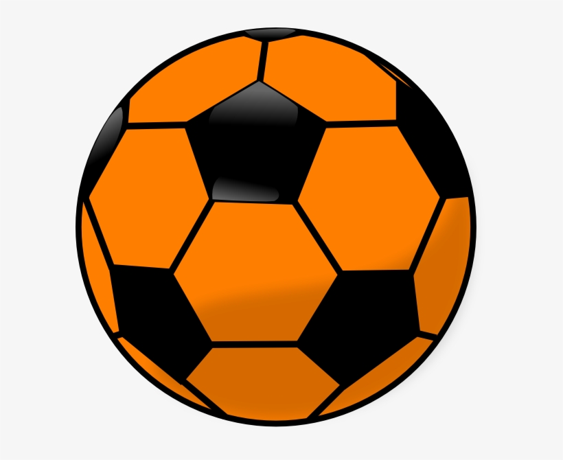 Orange And Black Soccer Ball, transparent png download