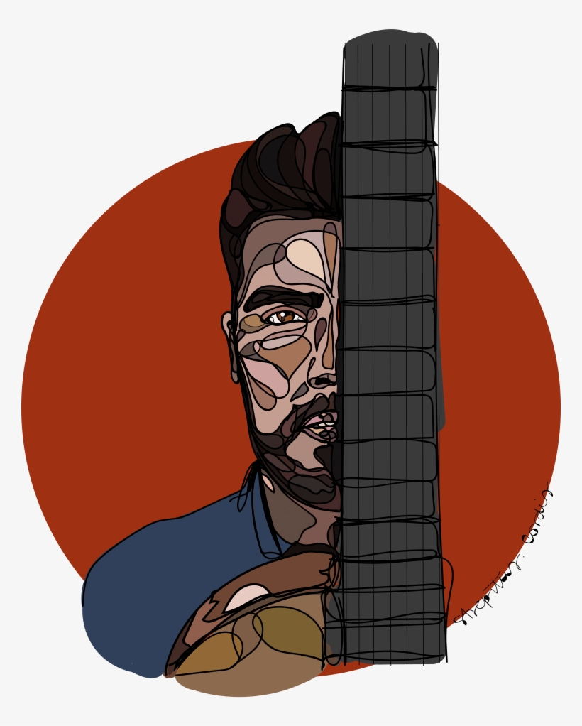 Spanish Guitar Player Based In Atlanta - Cartoon, transparent png download