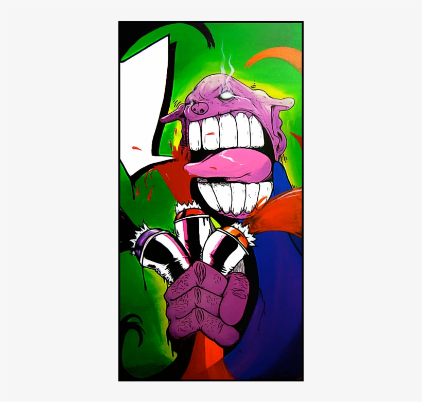 Imp One Shop Yumyoda Graffiti Canvas Cstc - Cartoon, transparent png download