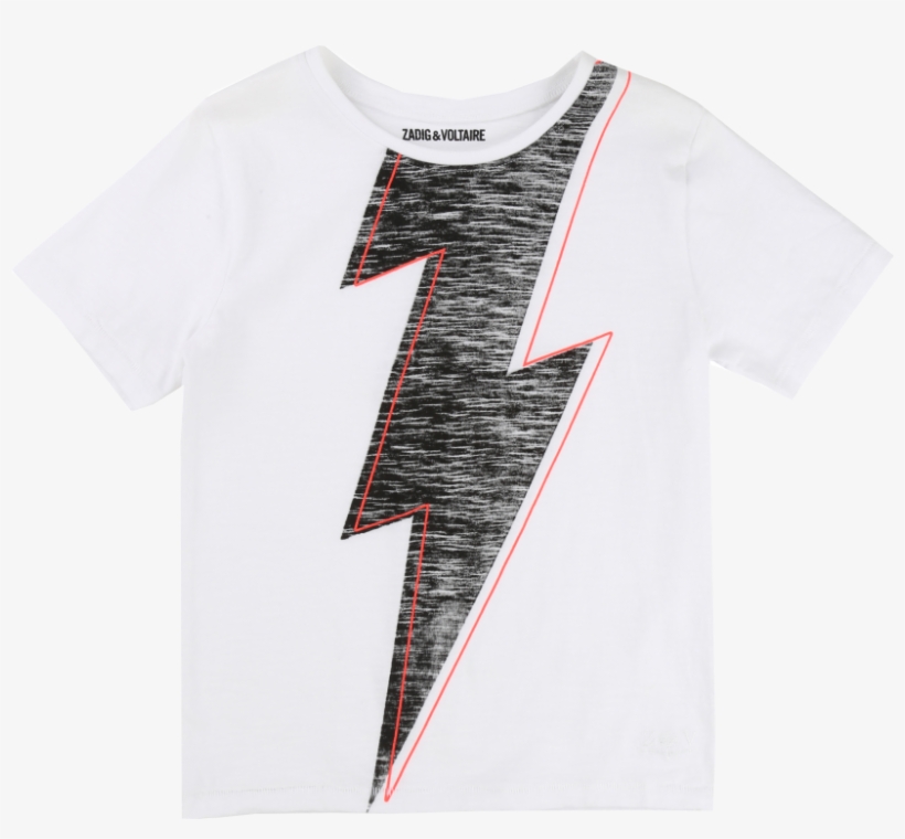 Zadig & Voltaire Kids Short Sleeve Tee Lightning - Active Shirt, transparent png download