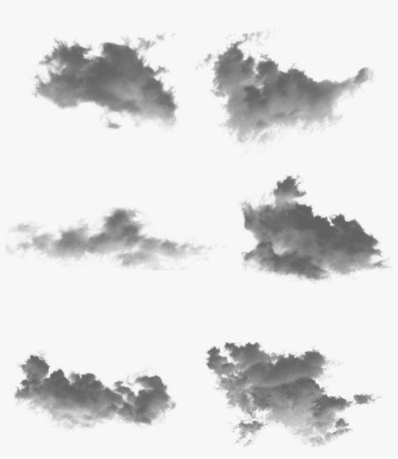 Ink Cloud Black Smudge Decorative Element Png And Psd - Monochrome, transparent png download