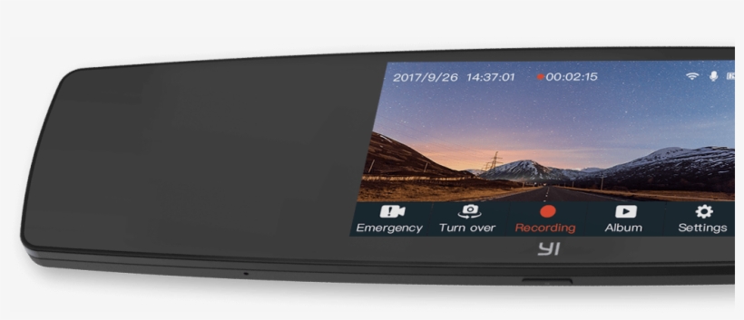 Yi Mirror Dash Camera - Yi Mirror Dash Cam, transparent png download