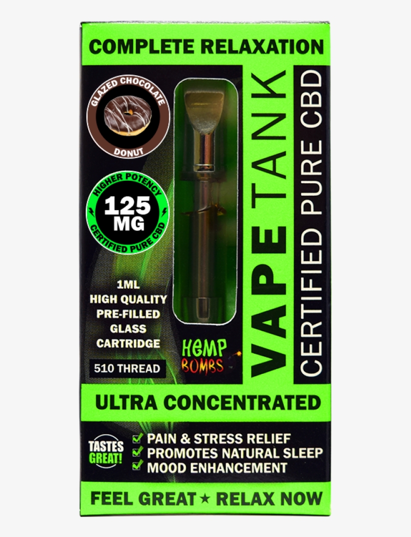 Hemp Bombs Glazed Chocolate Donut - Cannabidiol, transparent png download