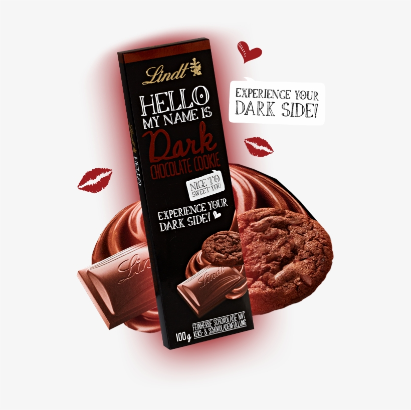 Lindt Hello My Name Transparent Background - Lindt Hello Dark Chocolate Brownie, transparent png download