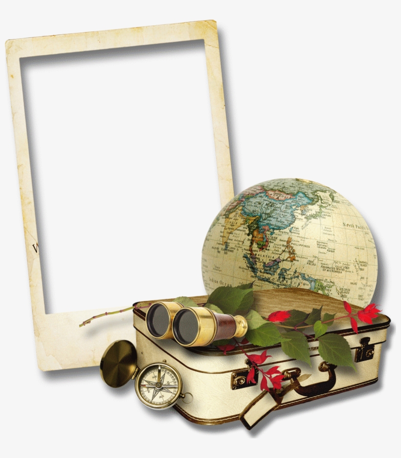 Paper Frames, Borders And Frames, Free Paper, Vintage - Globe, transparent png download