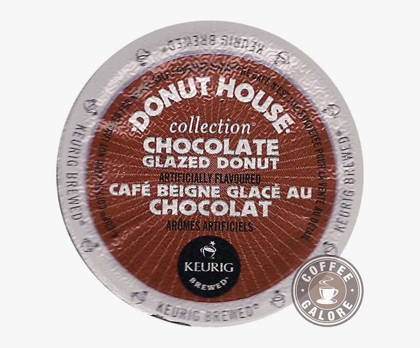 Donut House Chocolate Glazed Donut Kcup - Etiquettes Donuts Traditionnelle, transparent png download