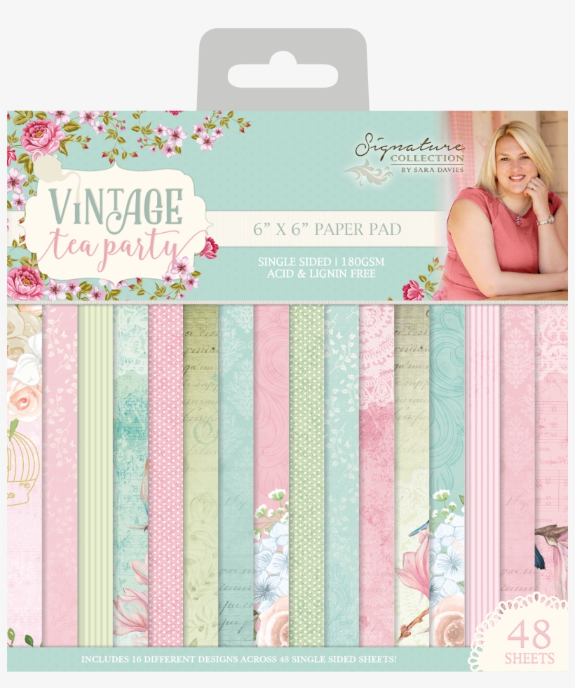 Sara Signature Collection Vintage Tea Party - Vintage Tea Party Paper Pad, transparent png download