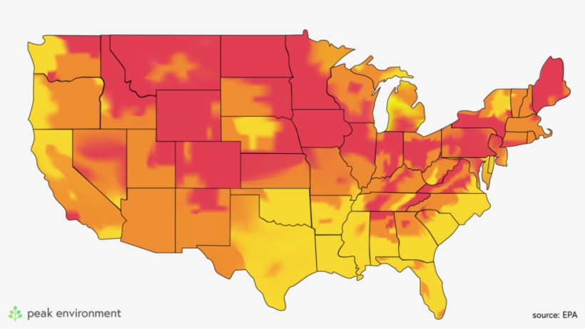 Gradient W- Black Outlines - Map, transparent png download