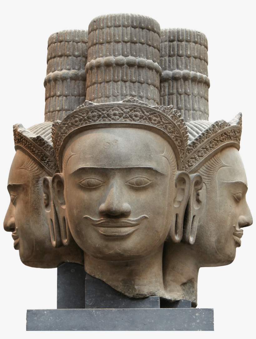 Head Of Brahma - Khmer Art Male, transparent png download