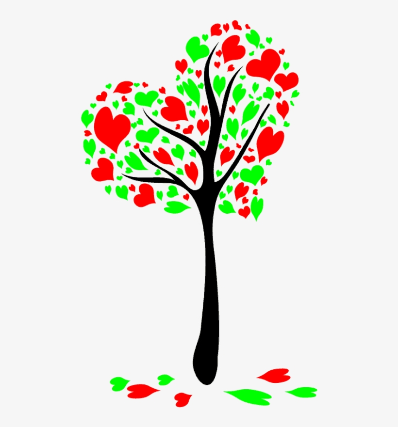 Imagenes De Arboles De Corazones Archivo De Vectores - Arboles Bonitos Con Corazones, transparent png download