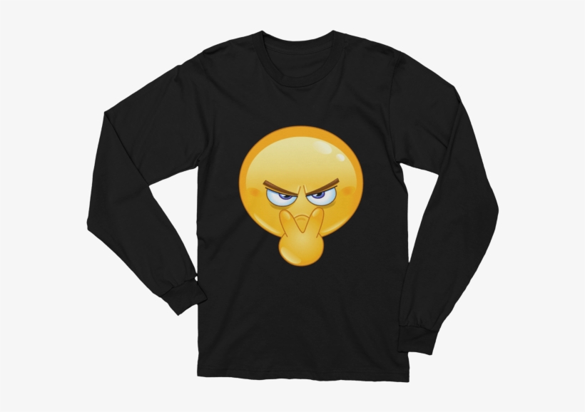 Unisex Hey You Look At Me Emoji Long Sleeve T-shirt - Long-sleeved T-shirt, transparent png download