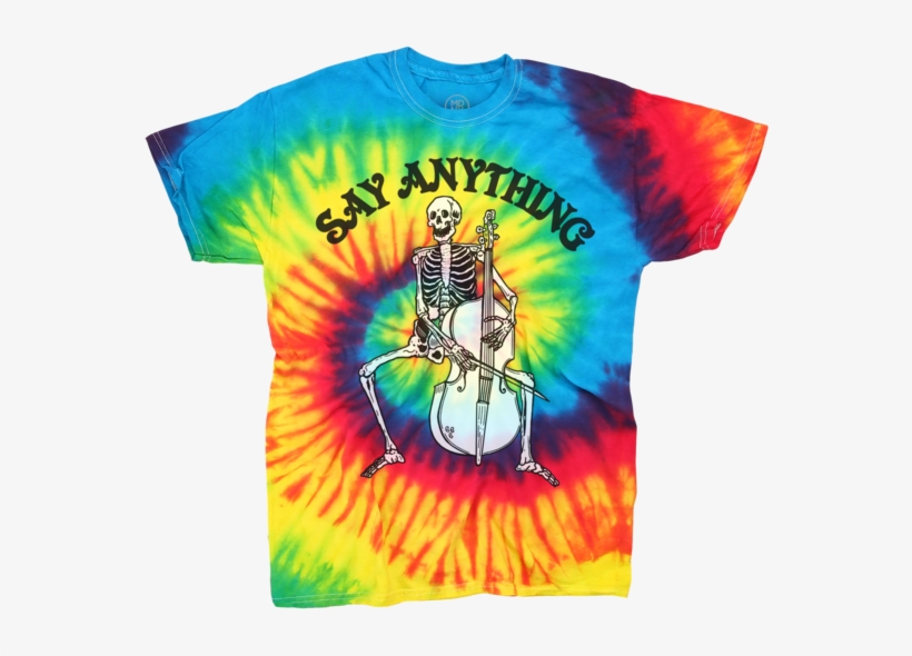 Skeleton Cello Tie Dye T-shirt - Tie Dye Shirt Png, transparent png download