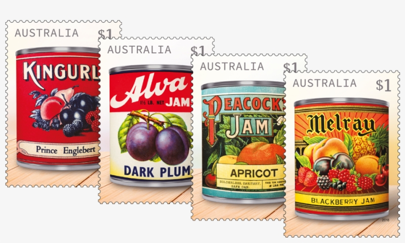Set Of Stamps - Vintage Jam Labels Stamps, transparent png download