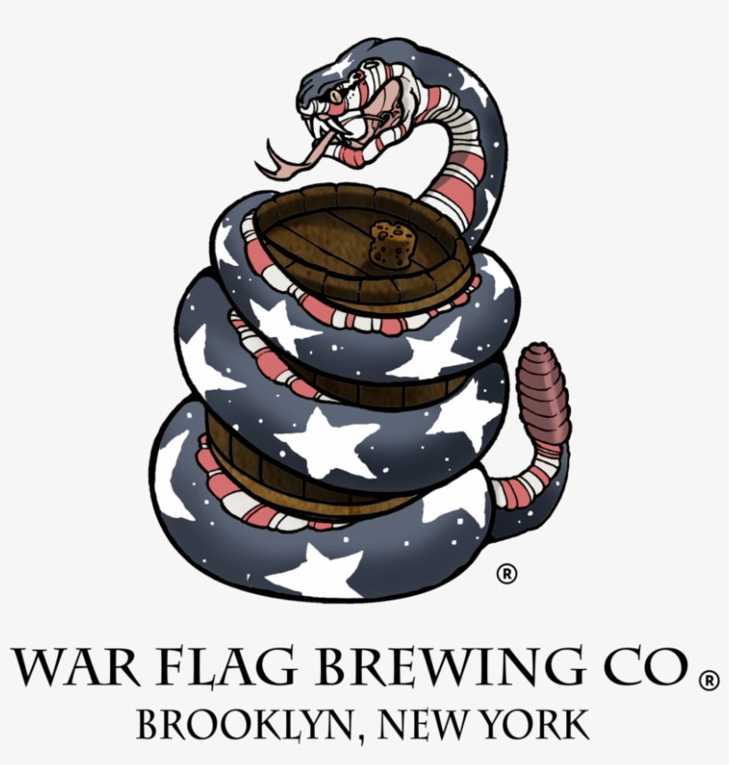 War Flag Brewing Co Official Logo Rwhite - War Flag Brewery, transparent png download