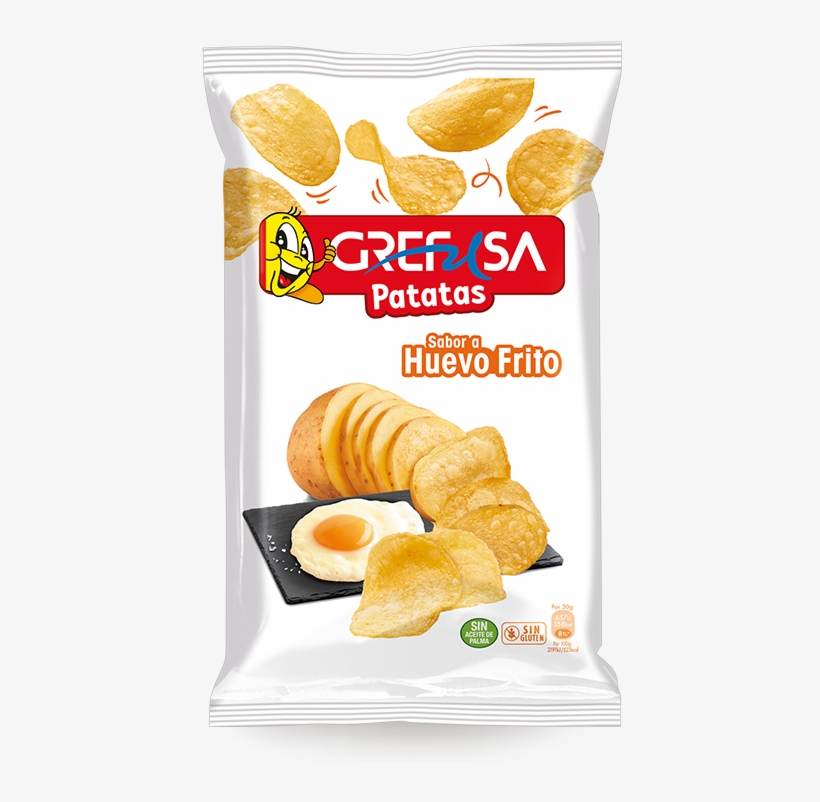 Patatas Sabor A Huevo Frito - Potato Chip, transparent png download