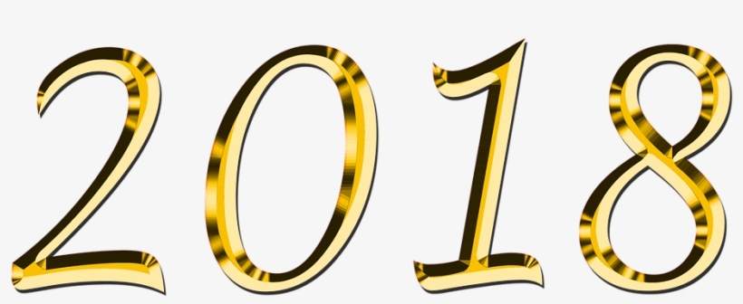 Simple 2018 Golden - New Year 2018 Transparent Clipart, transparent png download