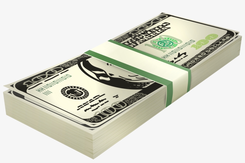Stack Of 100 Us Dollar Banknotes Png Clipart - Box, transparent png download