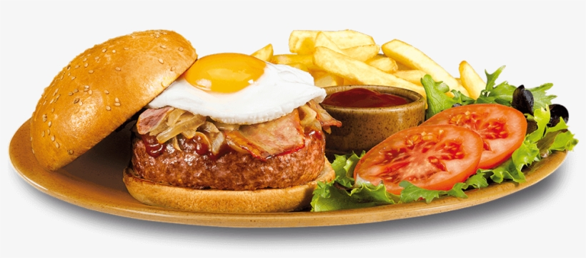 Huevo A La Plancha, Cebolla Pochada, Bacon, Mezcla - Bbq Egg Burger Foster, transparent png download