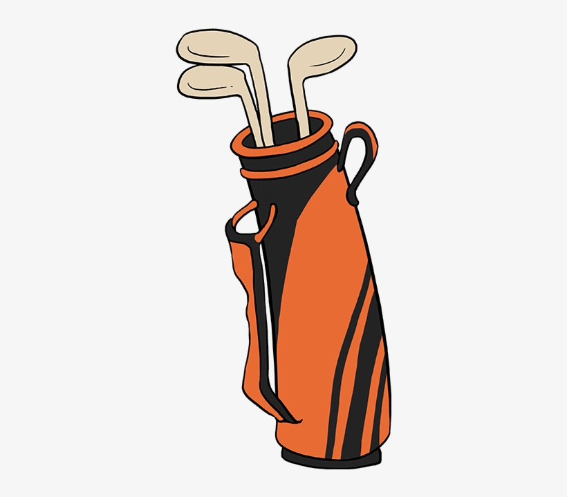 How To Draw Golf Club Bag - Draw Golf Club, transparent png download