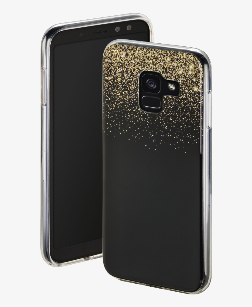 "golden Rain" Cover For Samsung Galaxy A8 , Black/gold - Smartphone, transparent png download