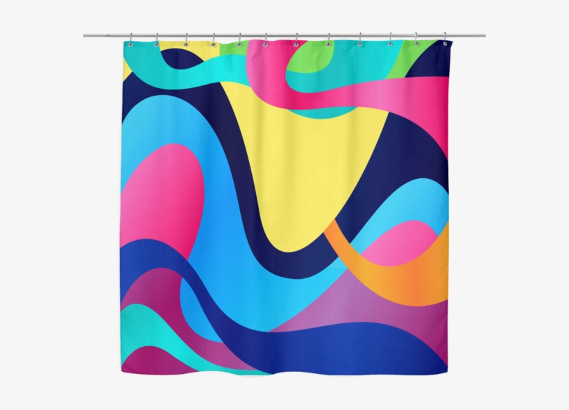 "blair" Colorful Abstract Swirl Shower Curtain 70 X - Flag, transparent png download