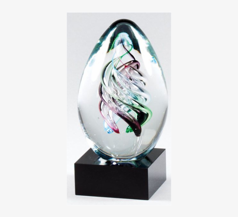 Glass Multi Color Swirl Award G555 - Trophy, transparent png download