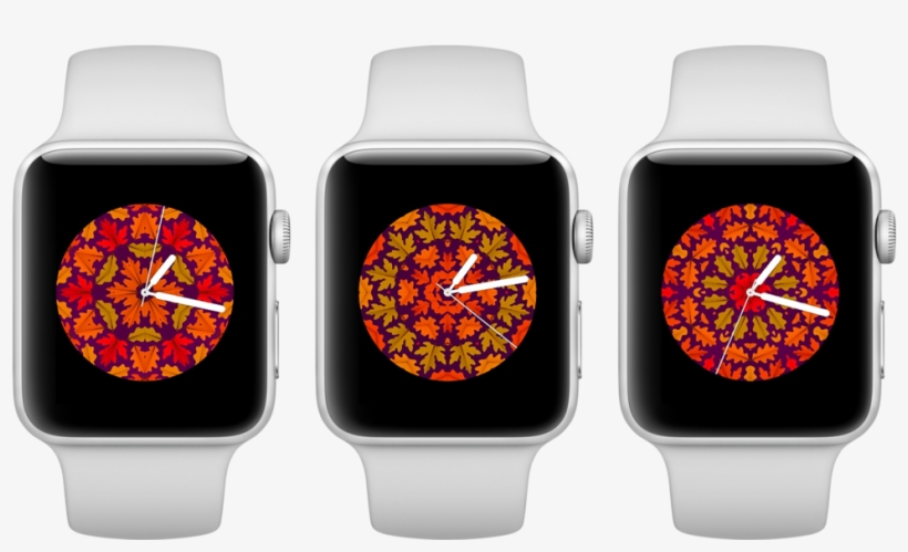 Autumn Leaves 3up - Analog Watch, transparent png download