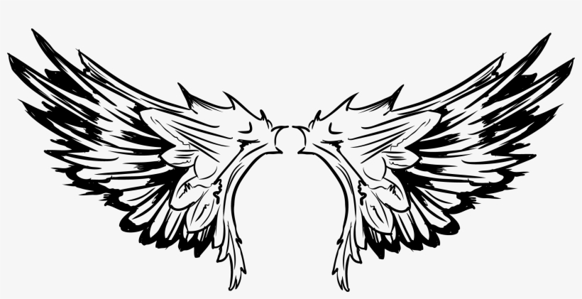 Tattoo Of Pro Wings Vector The Bird Clipart - Tribal Flying Eagle Tattoo, transparent png download