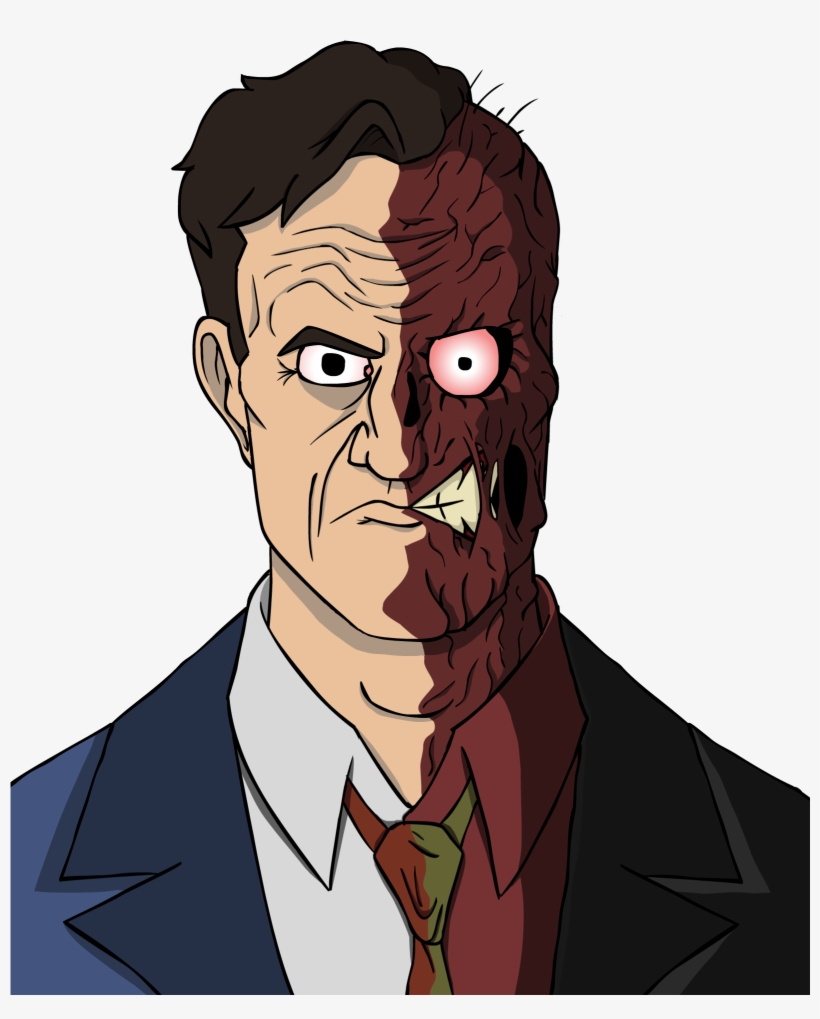Two-face - Cartoon, transparent png download