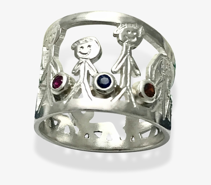 Birthstone Family Ring Stick Figures - Ring, transparent png download