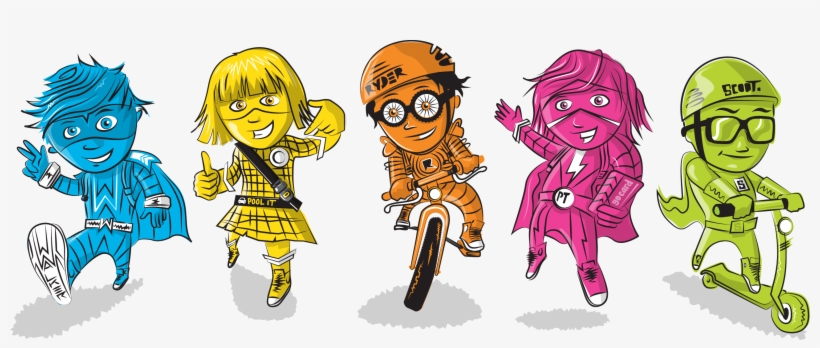 Active School Travel Has Five Active School Travel - Healthy Active School Travel, transparent png download