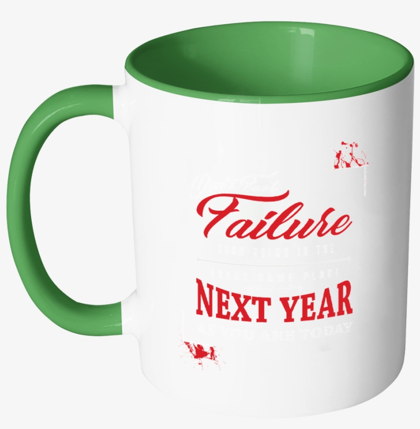 Fear Clipart Fear Failure - Green Mug With Logo, transparent png download