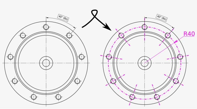 Curved Center Lines On Drawing - Circle, transparent png download