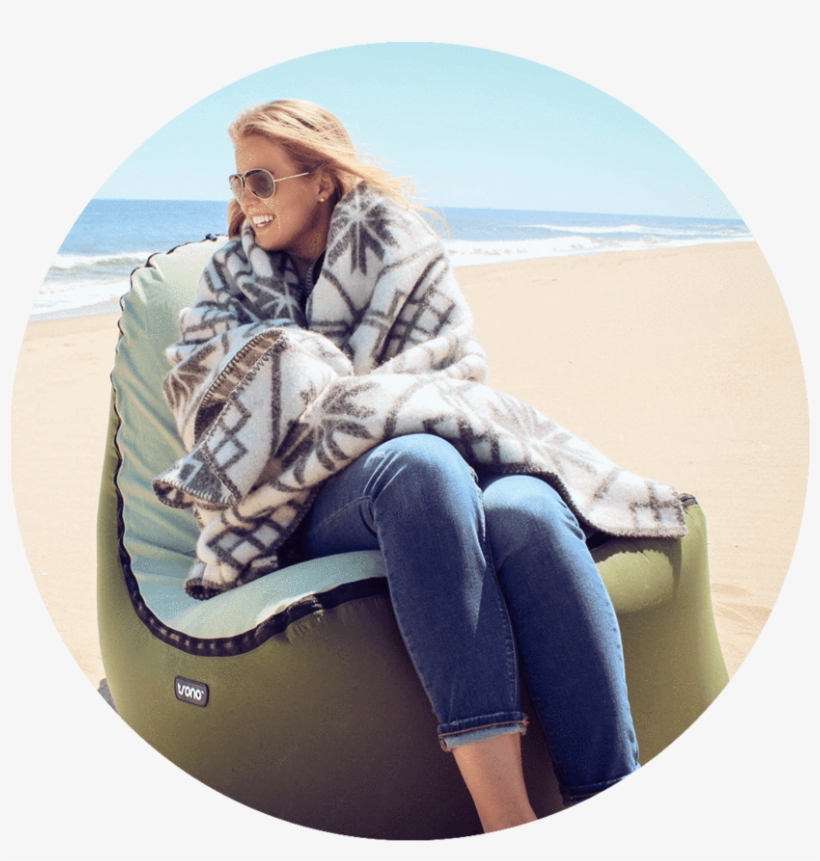 Trono Inflatable Chair Green - Sitting, transparent png download