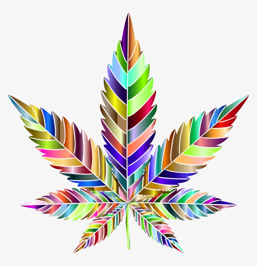 Marijuana Leaf Type Ii Prismatic - Construction Paper, transparent png download