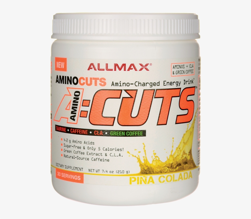 Allmax Amino Cuts Amino Acids Powder, Pina Colada, - Drink, transparent png download