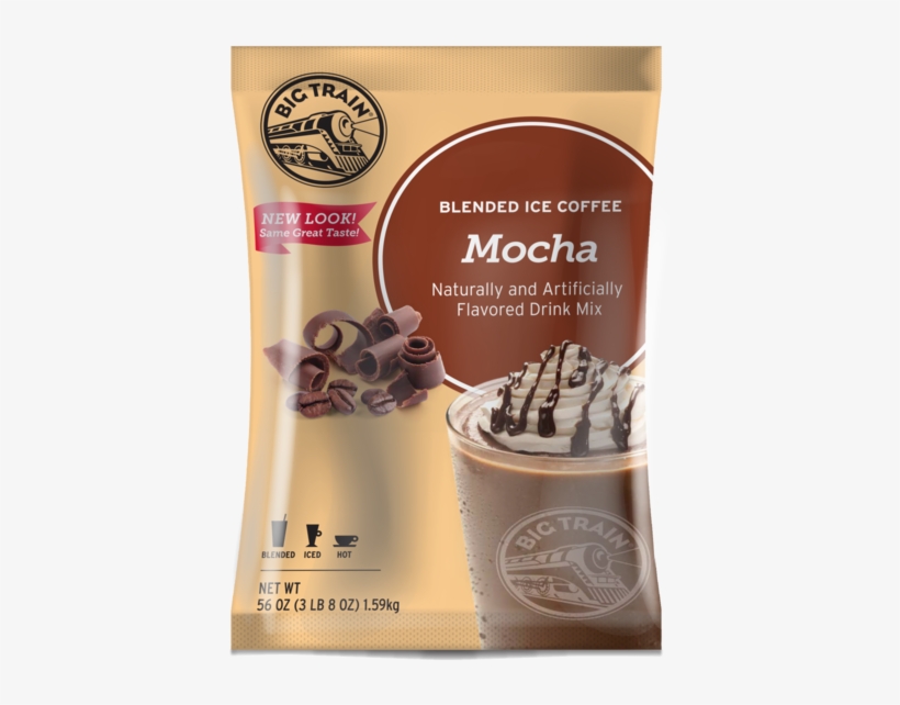 Big Train Mocha Blended Iced Coffee Mix, - Big Train Mocha Coffee, transparent png download