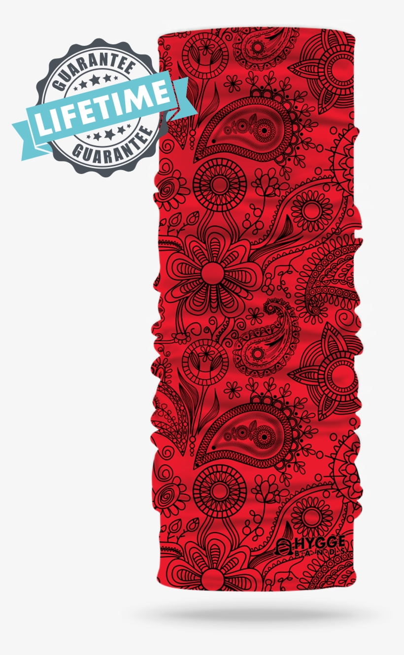 Red Paisley Multi Use Headband - Headband, transparent png download