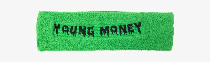 Young Money Green Sweatband - Label, transparent png download