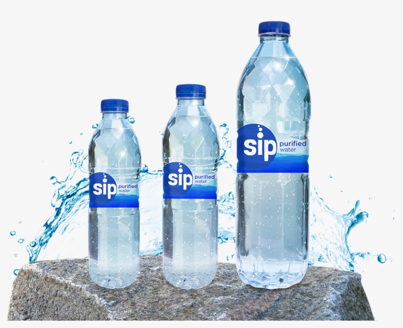 Sip Bottles With Water - Water Bottle, transparent png download