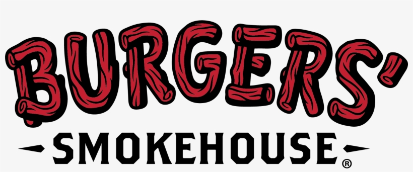 Burgers Wood 4c Black Logo - Burgers Smokehouse Logo, transparent png download