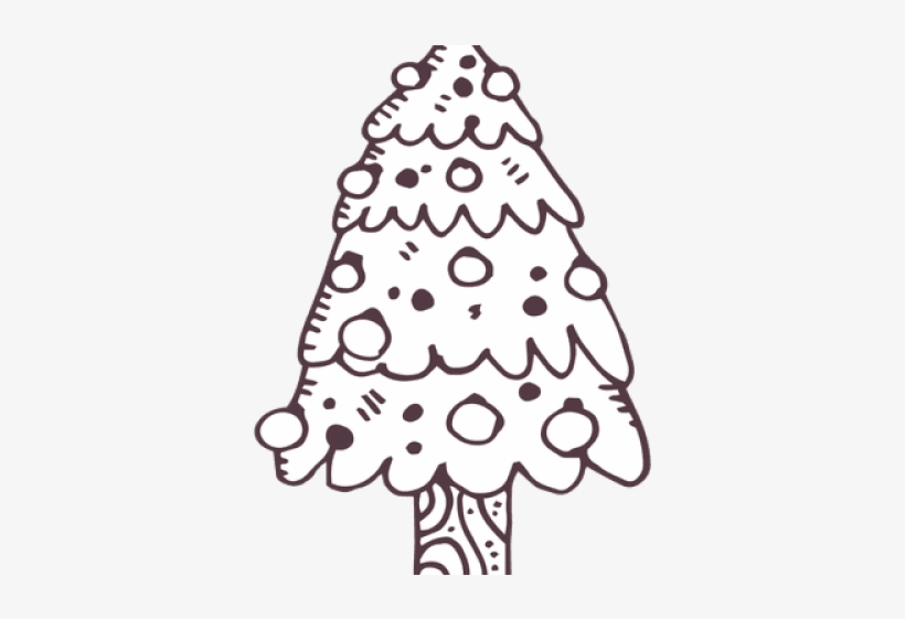 Drawn Christmas Tree Icon - Christmas Tree, transparent png download