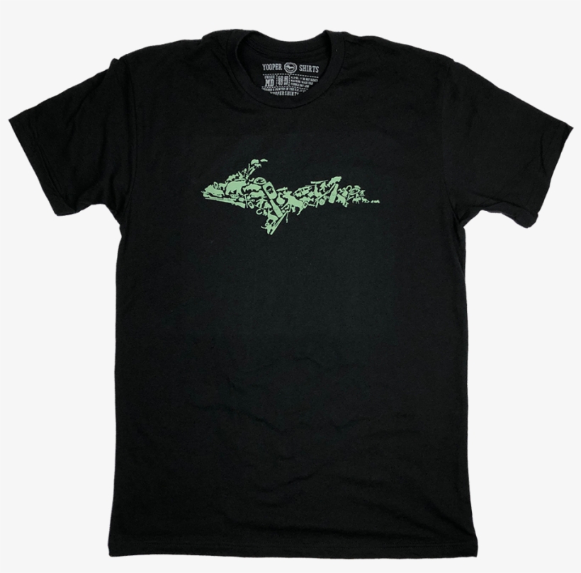 "yooper Icon" Black T-shirt - Tedx Tshirts, transparent png download